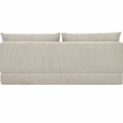 Casa Padrino Schlafsofa Hellbeige 190 cm - Ausklappbares Wohnzimmer Sofa