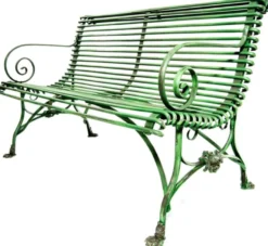 Casa Padrino Schmiedeeisen 2er Gartenbank - Gartenbank mit Klauenbeine