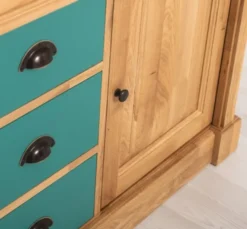 Casa Padrino Schrank im Landhausstil mit 1 Tür und 3 Schubladen, 103 x 51 x 91 cm