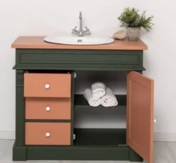 Casa Padrino Schrank im Landhausstil mit 1 Tür und 3 Schubladen, 103 x 51 x 91 cm