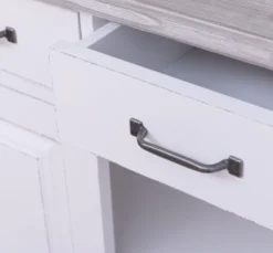 Casa Padrino Schrank im Landhausstil mit 2 Türen und 2 Schubladen, 85 x 35 x 85 cm