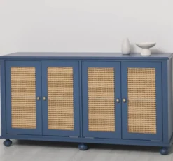 Casa Padrino Schrank im Landhausstil mit 4 Türen, 168 x 47 x 90 cm