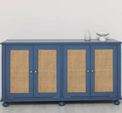 Casa Padrino Schrank im Landhausstil mit 4 Türen, 168 x 47 x 90 cm