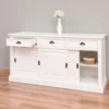 Casa Padrino Schrank im Landhausstil mit 3 Schiebetüren und 3 Schubladen, 176 x 49 x 88 cm
