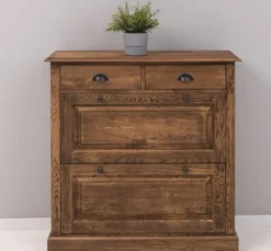 Casa Padrino Schuhschrank im Landhausstil mit 2 Türen und 2 Schubladen, 103 x 35 x 105 cm