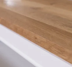 Casa Padrino Schuhschrank im Landhausstil mit 2 Türen, 1 Schublade und Eichenholzplatte, 100 x 35 x 110 cm