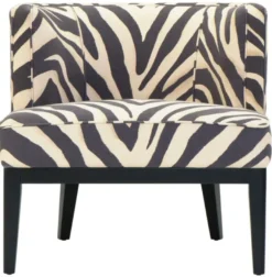 Casa Padrino Sessel im Zebra Design 78 x 74 x H. 77 cm - Luxus Wohnzimmer Sessel