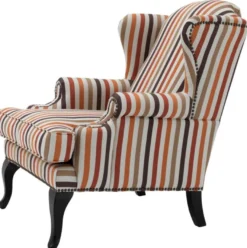 Casa Padrino Sessel mehrfarbig mit schwarzen Beinen 81 x 104 x H. 104 cm - Luxus Kollektion