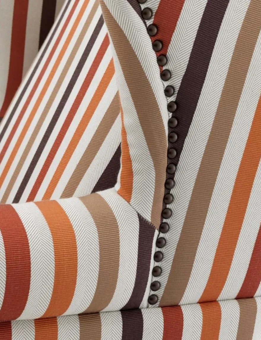 Casa Padrino Sessel mehrfarbig mit schwarzen Beinen 81 x 104 x H. 104 cm - Luxus Kollektion