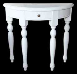 Casa Padrino Shabby Chic Konsolentisch aus Massivholz, Weiss, B 82 cm, H 75 cm, T 32 cm, Konsole im Landhausstil
