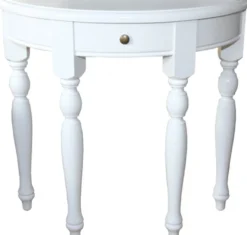 Casa Padrino Shabby Chic Konsolentisch aus Massivholz, Weiss, B 82 cm, H 75 cm, T 32 cm, Konsole im Landhausstil