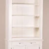 Casa Padrino Shabby Chic Landhausstil Bücherschrank Weiß, Breite 100 cm, Höhe 240 cm