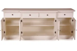 Casa Padrino Shabby Chic Landhaus Stil Kommode Weiß B 217 cm - H 90 cm Möbel Diele Esszimmer Schrank