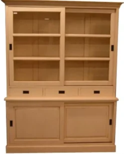 Casa Padrino Shabby Chic Landhaus Buffetschrank, Kiefer und MDF, 160 x 50 x 220 cm