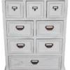 Casa Padrino Shabby Chic Landhaus Stil Kommode mit 8 Schubladen Antik Weiß B 64 cm, H 90 cm