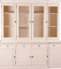 Casa Padrino Shabby Chic Landhaus Stil Schrank Buffetschrank 6-türig Antikstil Weiß mit 4 Schubladen - Schrank Esszimmer
