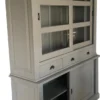 Casa Padrino Shabby Chic Landhaus Stil Schrank Buffetschrank 160cm Grau - Buffet Schrank Esszimmer - Massivholz
