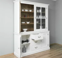 Casa Padrino Sideboard im Landhausstil mit 2 Türen, 179 x 47 x 225 cm
