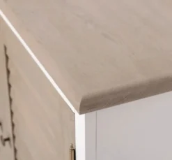 Casa Padrino Sideboard im Landhausstil mit 4 Türen und Eichenholzplatte, 209 x 37 x 90 cm
