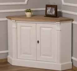 Casa Padrino Sideboard im Landhausstil mit 2 Türen und Eichenholzplatte, 110 x 52 x 78 cm