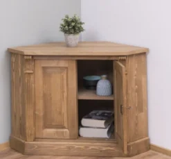 Casa Padrino Sideboard im Landhausstil mit 2 Türen und Eichenholzplatte, 110 x 52 x 78 cm