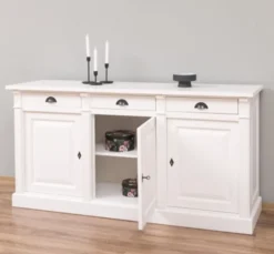 Casa Padrino Sideboard im Landhausstil mit 3 Türen und 3 Schubladen, 179 x 51 x 90 cm