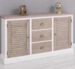 Casa Padrino Sideboard im Landhausstil mit 2 Türen und 3 Schubladen, 158 x 37 x 90 cm