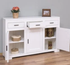 Casa Padrino Sideboard im Landhausstil mit 3 Türen und 3 Schubladen, 140 x 35 x 90 cm