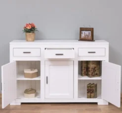 Casa Padrino Sideboard im Landhausstil mit 3 Türen und 3 Schubladen, 140 x 35 x 90 cm