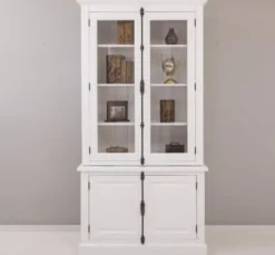 Casa Padrino Sideboard im Landhausstil mit 2 Glastüren, 120 x 50 x 228 cm