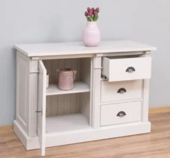 Casa Padrino Sideboard im Landhausstil mit 1 Tür und 3 Schubladen, 116 x 51 x 78 cm