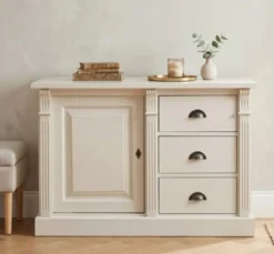 Casa Padrino Sideboard im Landhausstil mit 1 Tür und 3 Schubladen, 116 x 51 x 78 cm