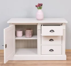 Casa Padrino Sideboard im Landhausstil mit 1 Tür und 3 Schubladen, 116 x 51 x 78 cm