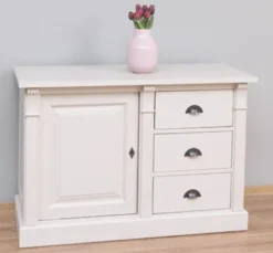 Casa Padrino Sideboard im Landhausstil mit 1 Tür und 3 Schubladen, 116 x 51 x 78 cm