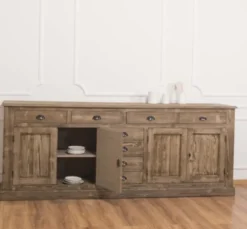 Casa Padrino Sideboard im Landhausstil mit 4 Türen und 8 Schubladen, 239 x 47 x 93 cm