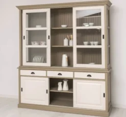 Casa Padrino Sideboard im Landhausstil mit 3 Schiebetüren, 206 x 53 x 219 cm