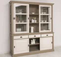 Casa Padrino Sideboard im Landhausstil mit 3 Schiebetüren, 206 x 53 x 219 cm