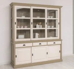Casa Padrino Sideboard im Landhausstil mit 3 Schiebetüren, 206 x 53 x 219 cm