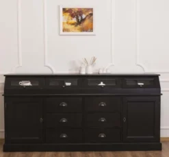 Casa Padrino Sideboard im Landhausstil mit 2 Türen und 6 Schubladen, 208 x 50 x 100 cm