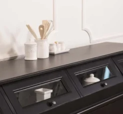 Casa Padrino Sideboard im Landhausstil mit 2 Türen und 6 Schubladen, 208 x 50 x 100 cm