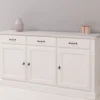 Casa Padrino Sideboard im Landhausstil mit 3 Türen, 3 Schubladen und Eichenholzplatte, 172 x 45 x 90 cm