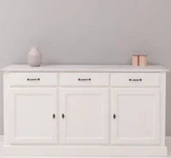 Casa Padrino Sideboard im Landhausstil mit 3 Türen, 3 Schubladen und Eichenholzplatte, 172 x 45 x 90 cm