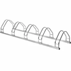 Casa Padrino Stahl Fahrradständer Silber 170 cm - Metall Fahrradständer - Stadt & Park Equipment