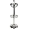 Casa Padrino Stand Aschenbecher Silber 24x20x73cm - Runder Aluminium Aschenbecher mit Ständer - Deko Accessoires