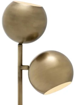 Casa Padrino Stehleuchte Antik Messing / Schwarz Ø 32 x H. 140 cm - Luxus Möbel