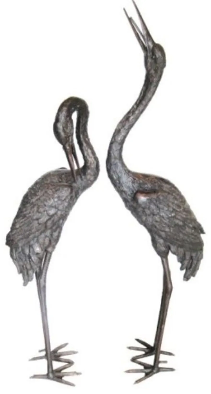 Casa Padrino Störche Bronzefiguren Antik Bronze - Luxus Deko Figuren Set