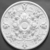 Casa Padrino Stuck Rosette 79 x 79 cm Deckenstuck Deckenrosette Stuckrosette Wandrosette Barock Jugendstil Weiß