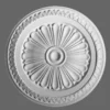 Casa Padrino Stuck Rosette 33 x 33 cm – Exklusive Deckenrosette im Barock und Jugendstil Design – Weiß