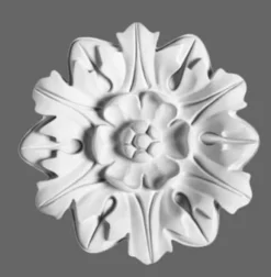 Casa Padrino Stuckrosette 19.5 x 19.5 cm in Weiß, Deckenrosette aus feinem PU-Hartschaum im Barock und Jugendstil