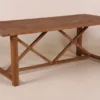 Casa Padrino Teak Esstisch Massivholz im Landhaus Stil Holzfarben 220 x 100 x 78 cm